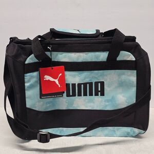 Puma Transformation Jr. Small Duffel Travel Bag Teal Black Unisex NWT